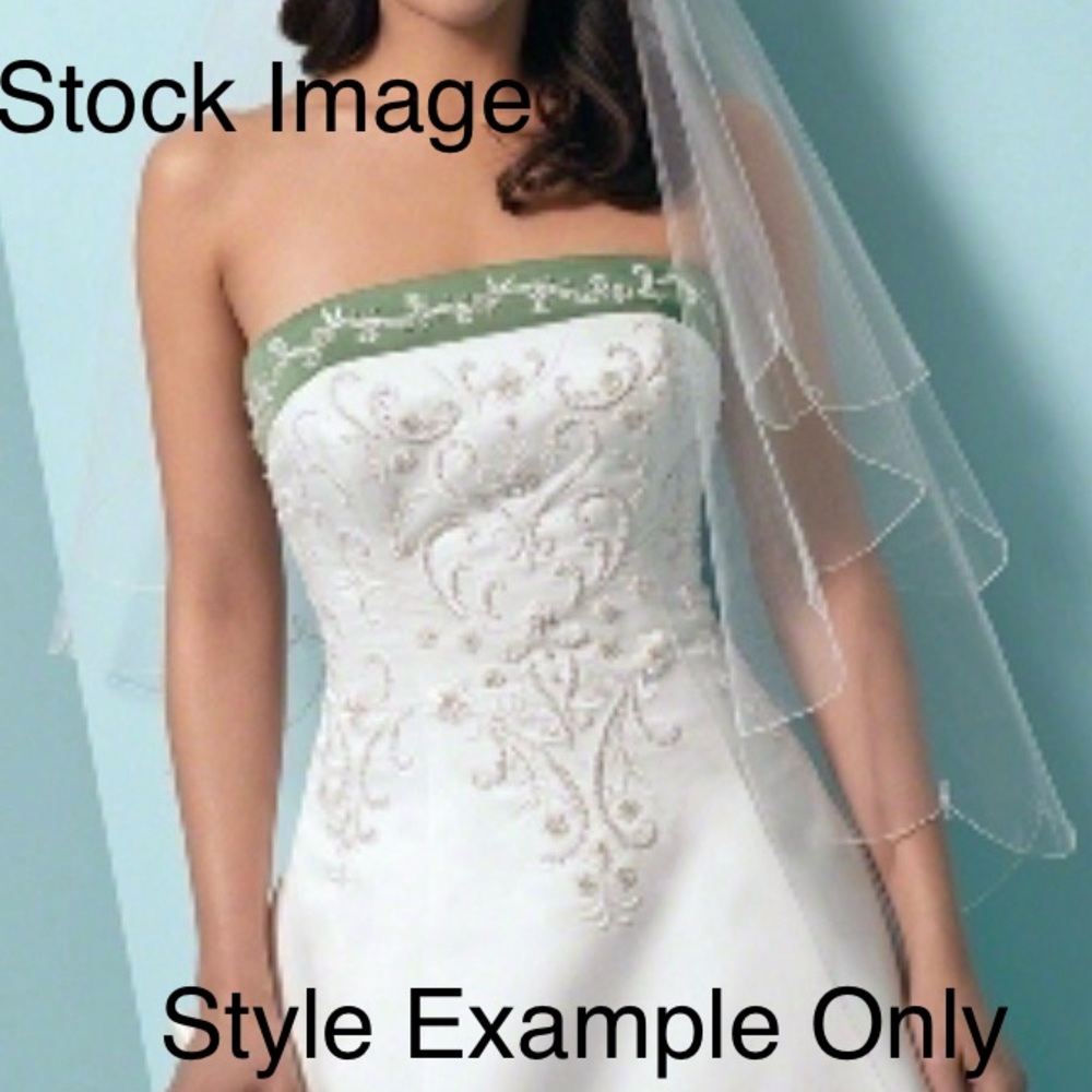 Prom/Wedding Gown Alfred Angelo A1612 strapless A-line white/red corset Sz8-12P* - Picture 6 of 16